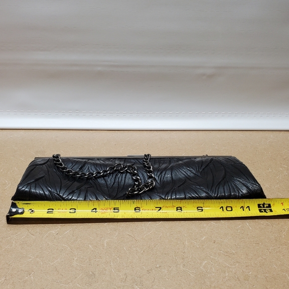 Black Leather Clutch Purse - Picture 10 of 11